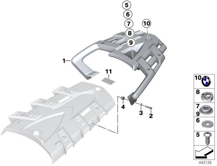 BMW本物の荷物ブリッジRohen / Blank（46547667674）| 46547667674