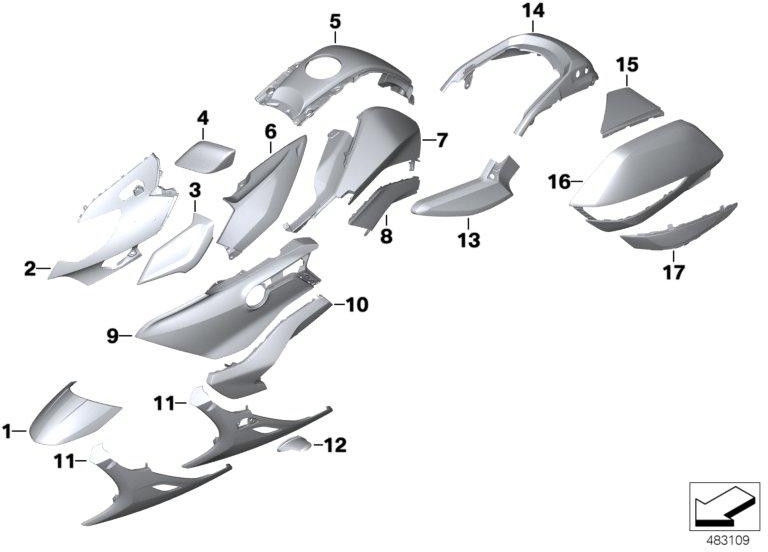 BMW右のブラックストームに本物の絞りケースの蓋（46548388460）| 46548388460