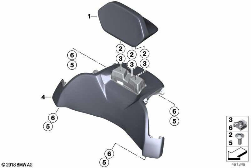 BMW本物のバックコルステージトップケースヘックスピーカー（46548558067）| 46548558067