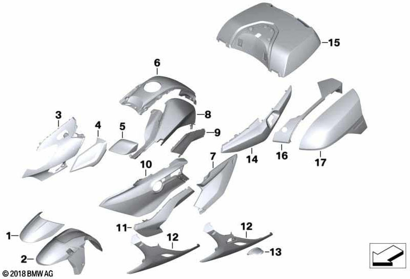 BMW本物のフロントホイールカバーPollux-Met。 （46618414299）| 46618414299