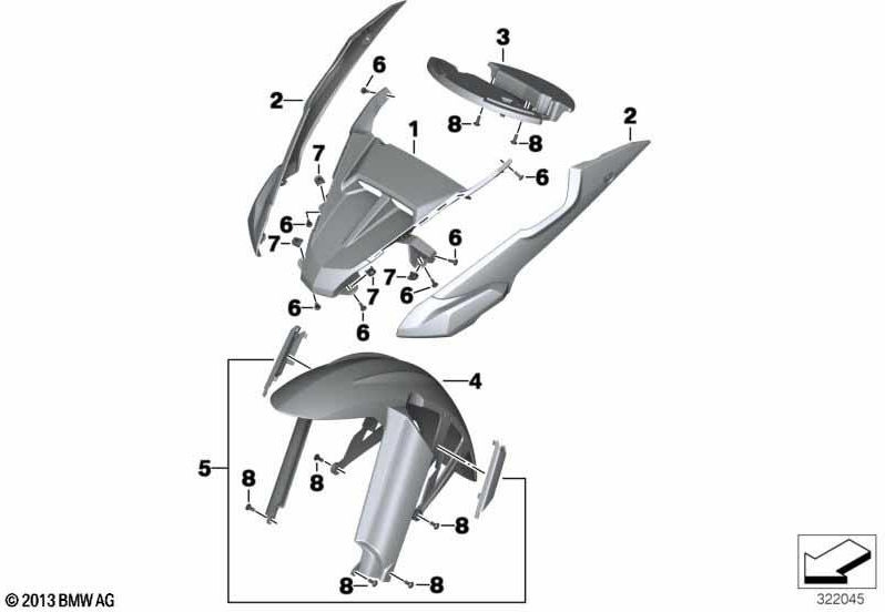 BMW RAW部品の上部にある本物のフロントホイールカバー /ブランク（46618530541）| 46618530541