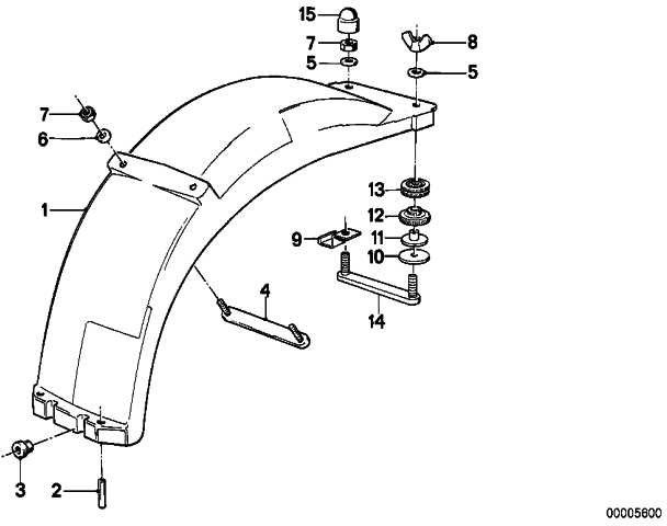 BMW Black and Matt K569 K589（46621450471）の本物のフェンダー| 46621450471