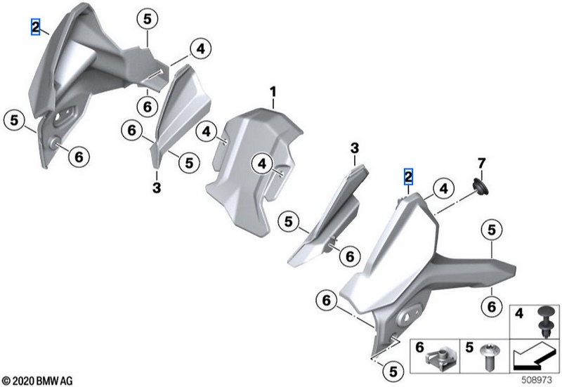 BMW右側の本物のWindleit Wing（46631541722）| 46631541722