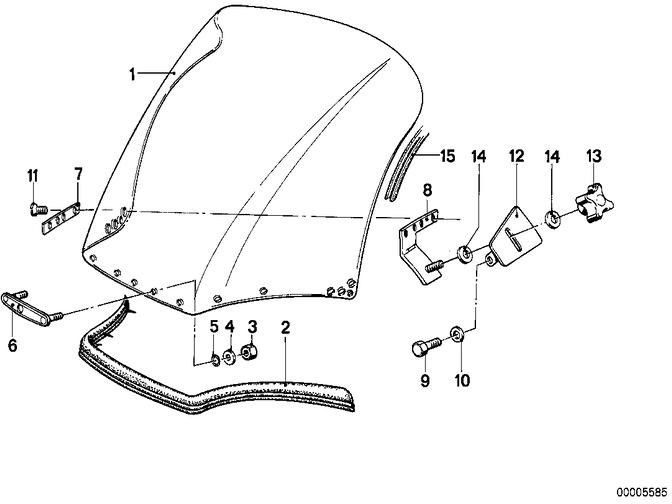 BMW本物のフロントガラス520mm（46632304507）| 46632304507