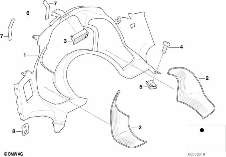 BMW本物のカバー楽器ROHパート /ブランク（46637685368）| 46637685368