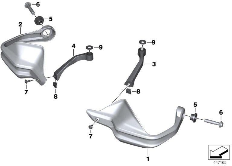 BMW右側の本物のホルダーハンドプロテクション（46637717154）| 46637717154