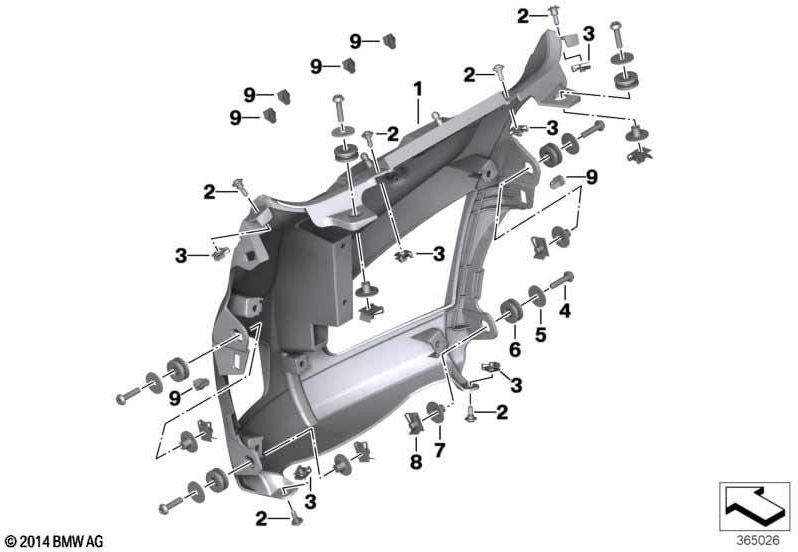 BMW本物のヘッドライトホルダーRAW部品 /空白（46638388294）| 4663838294