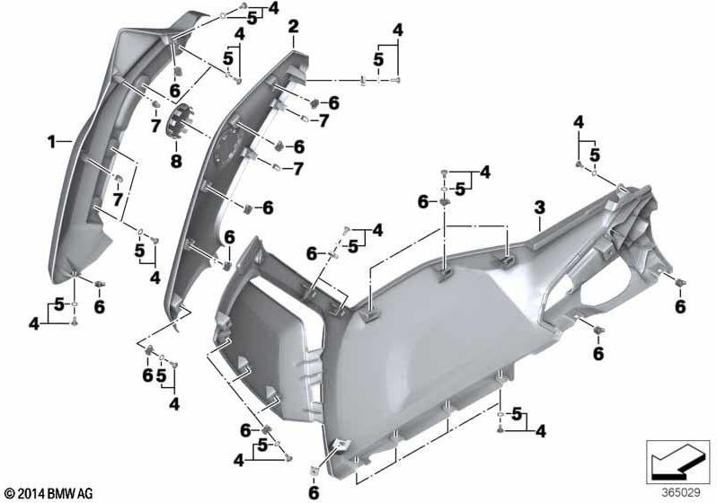 BMW右下の右下の本物のクラッディングサイドパーツ /ブランク（46638545682）| 46638545682