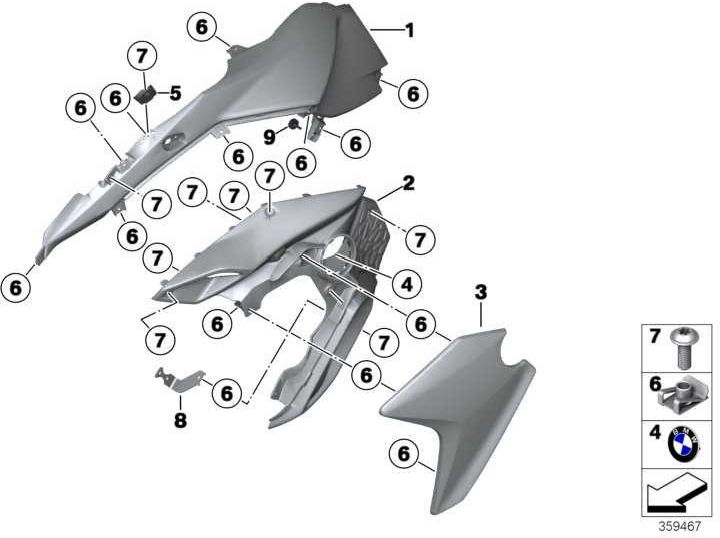 BMW本物の側面開口Chrome K72（46638554367）| 46638554367