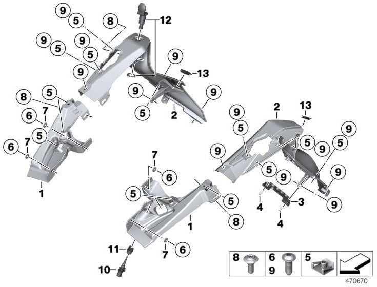 BMW右側の本物のインテリアパネル（46638557416）| 46638557416