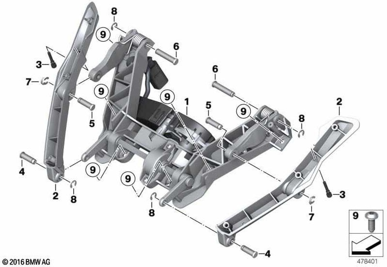 BMW本物のWindschild調整（46638557439）| 46638557439