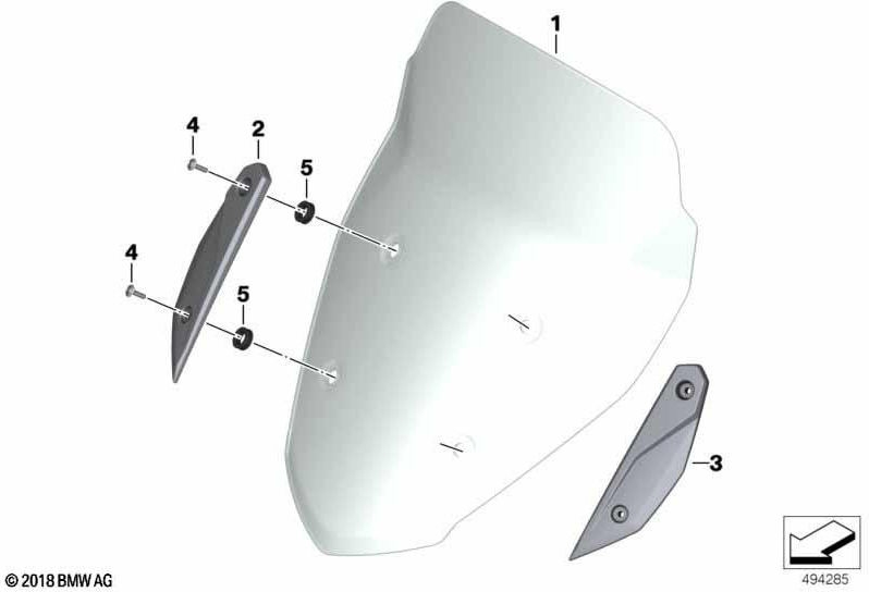 BMW本物のWindschild L = 573（46638558232）| 46638558232