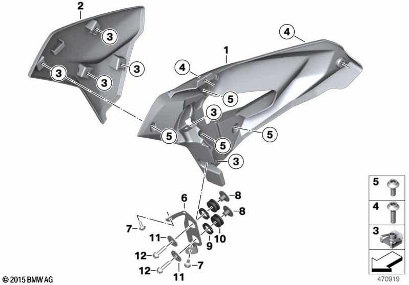 BMW左生部分の本物の空気保護（46638565973）| 46638565973