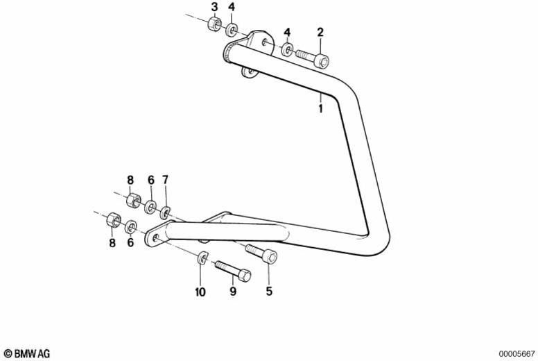 BMW左クロム（46712303585）にある本物の保護ブラケット| 46712303585