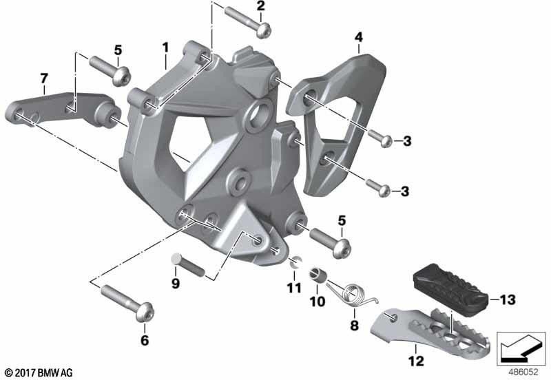 BMW本物のヒール保護左（46718392295）| 46718392295