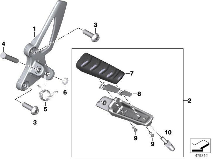 bmw本物のfussrastenplatte左（46718568727）| 46718568727