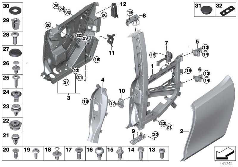 BMW純正ドア外皮右i3（51007369332）| 51007369332