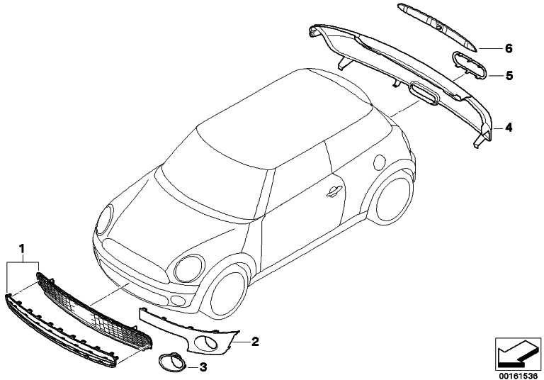 MINI（51112755463）の下のBMW純正観賞用グリル| 51112755463