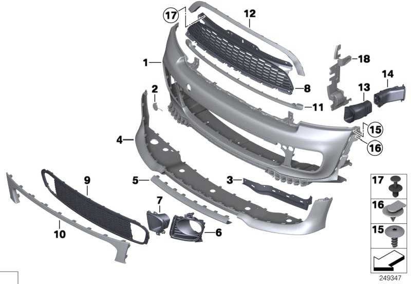 BMW本物のStullippe Left Mini（51112759333）| 51112759333