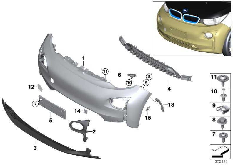 BMW正面の本物の開口部（51117296826）| 51117296826