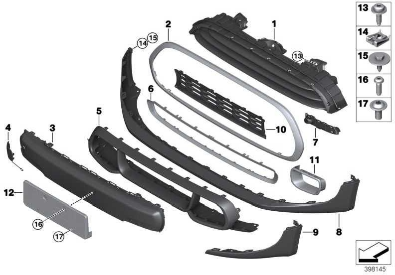 BMW純正ギッターMitte Mini（51117301563）| 51117301563