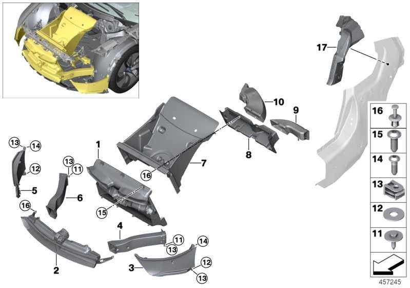 BMW左下の本物の空気保護（51117336185）| 51117336185