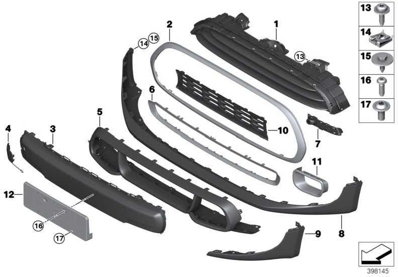 BMW本物のフラップ牽引ミニ（51117337796）| 51117337796