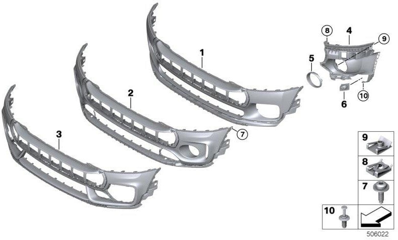 BMW本物のZierring Bugleucht Right（51117376382）| 51117376382