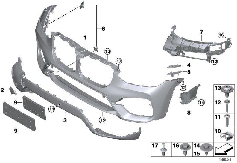 BMW本物のaircurtain right（5117418414）| 51117418414