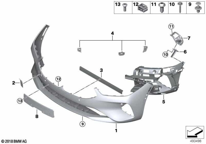 BMW右下の本物のガイド付きリーダーシップ（51117420892）| 51117420892