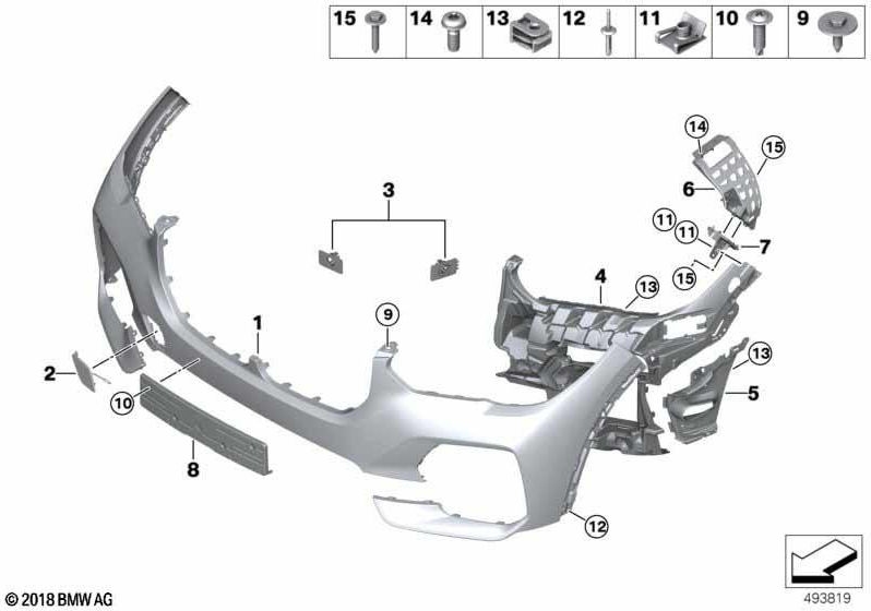BMW左側の本物の録音フォグライト（51117421819）| 51117421819
