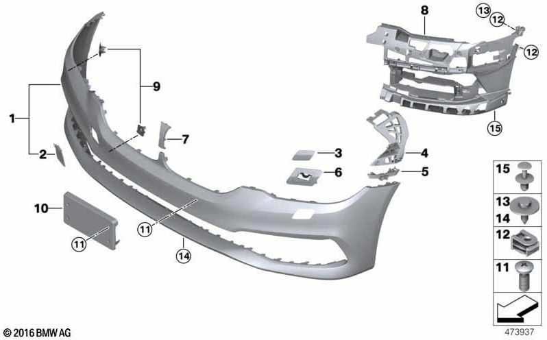 BMW本物のクラッディングブッシュ - プライミングPDC/PMA（51117445587）| 51117445587