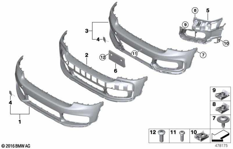 BMW本物のフラップ牽引ベース（51117478625）| 51117478625