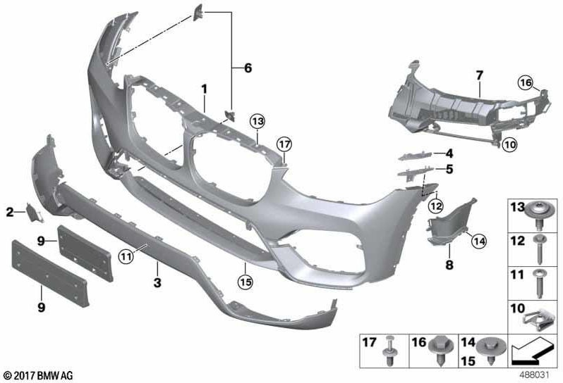 BMW本物のセット録音PDC/PMA/I-CAMフロント（51117484789）| 51117484789
