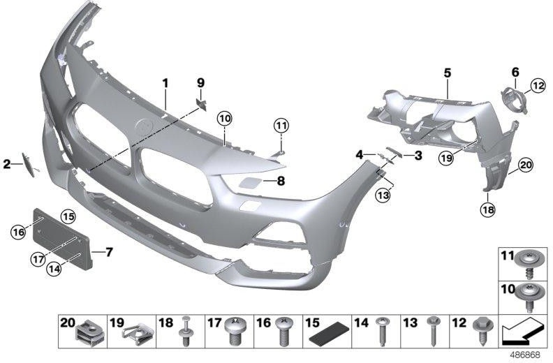 BMW純正クラッディングブッシュ - プライミングPDC / PMA（51117499467）| 51117499467