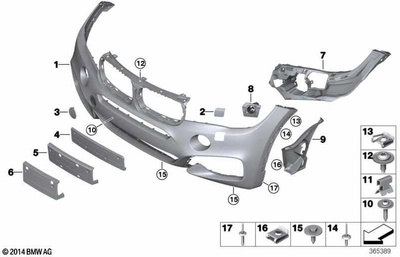 BMW本物のクラッディングブッシュ - グラピナーはUS/PDC/PMA/SRA（511118066905）| 51118066905