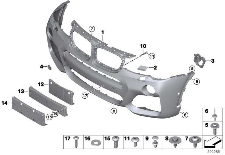 BMW本物のセットカバーブラインドカバ​​ープライムM（511118070696）| 51118070696