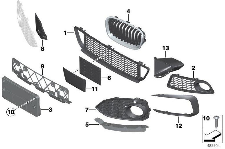 NSWフロントの左-M- LED（51118071245）を備えたBMW本物のGilleMittersfänger| 51118071245