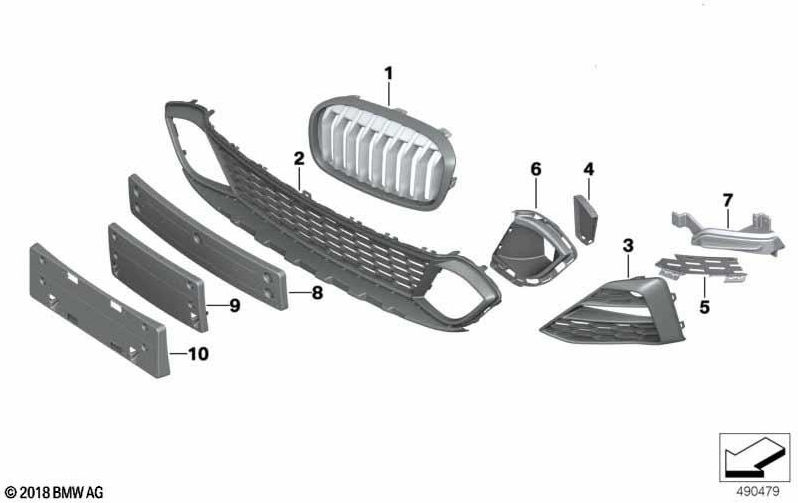 BMW本物のグリッドサイド-M-（51118073897）| 51118073897