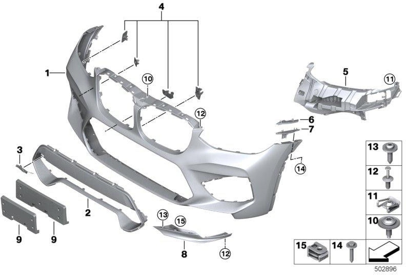 BMW本物のカバー牽引lacse前部（51118082477）| 51118082477