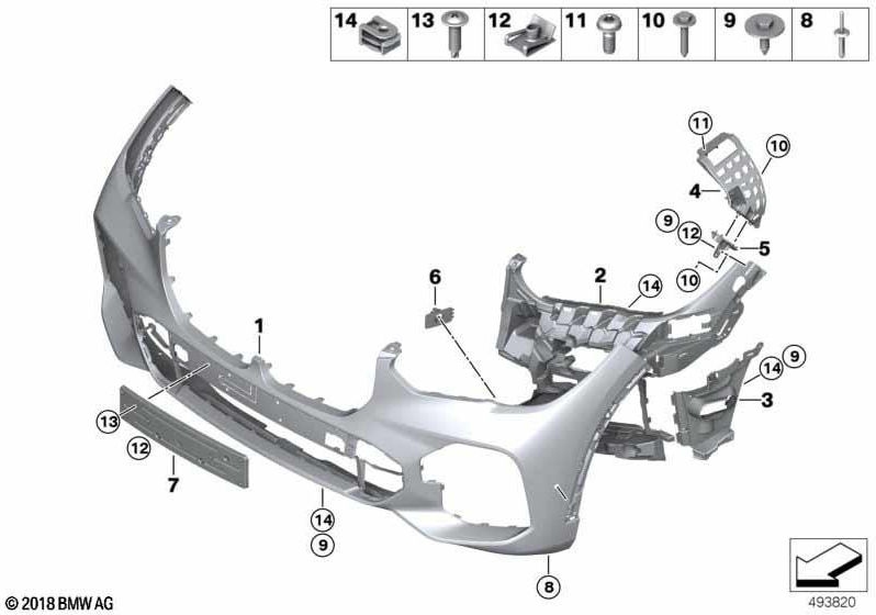 BMW本物のaircurtain right（51118089502）| 51118089502