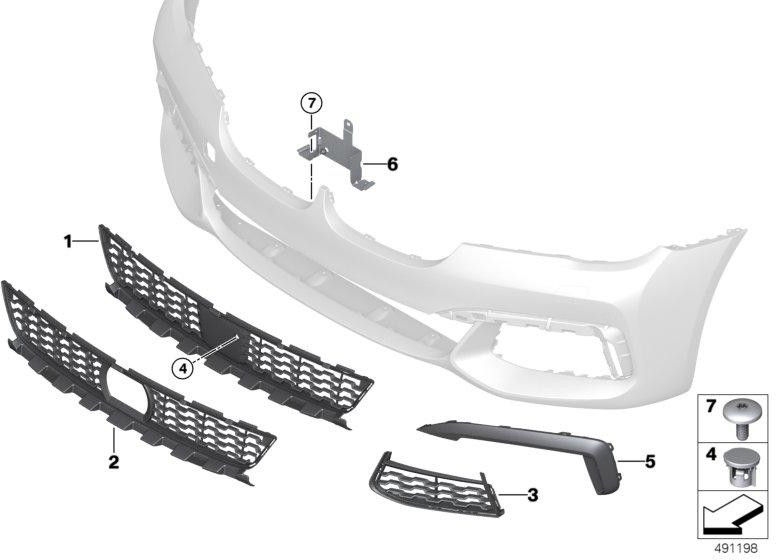 BMW純正グリッドエアインテーク右M（51118092158）| 51118092158