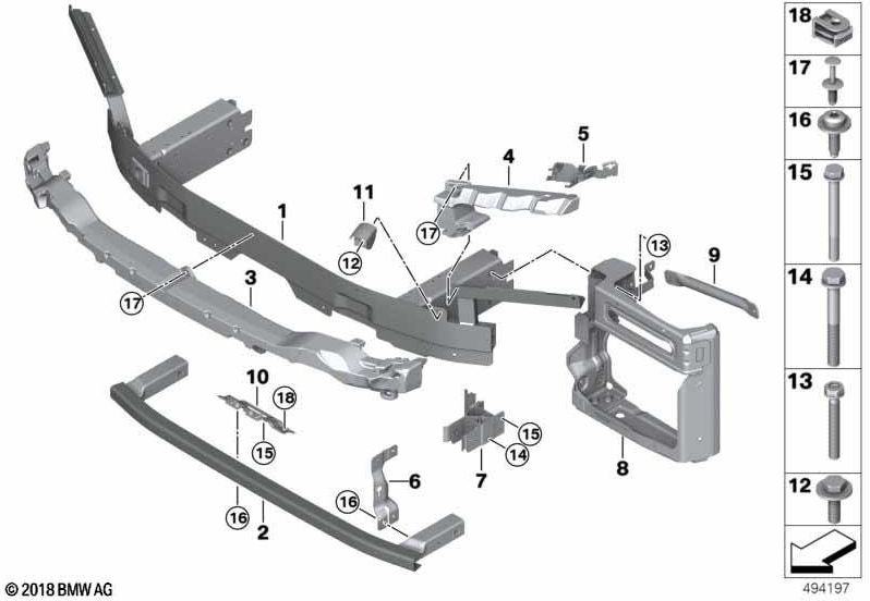 BMW本物のstossabsorberフロント左-M-（51118092357）| 51118092357