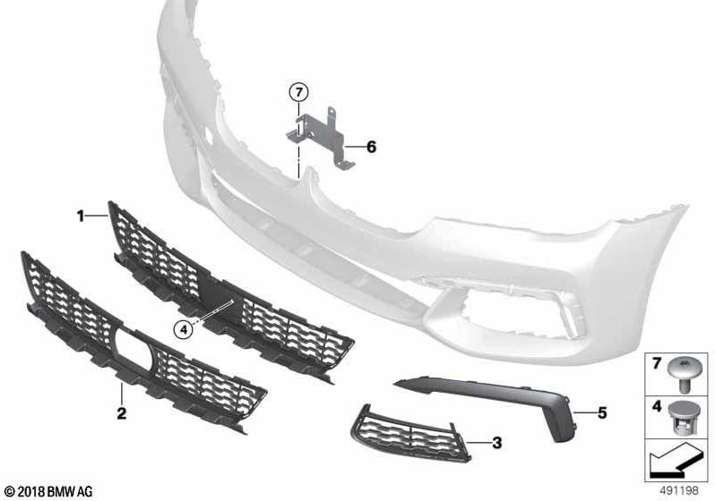 BMW純正グリッドエアインテーク右MPA（51118092714）| 51118092714