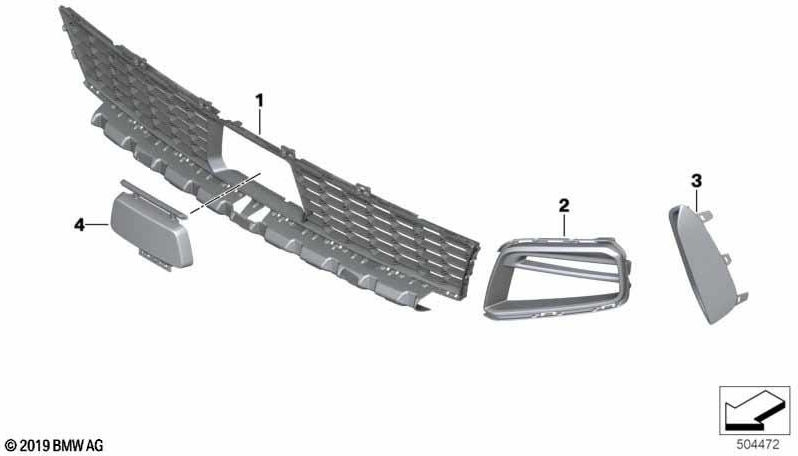 BMW本物のカバーMRR（51118496371）| 51118496371