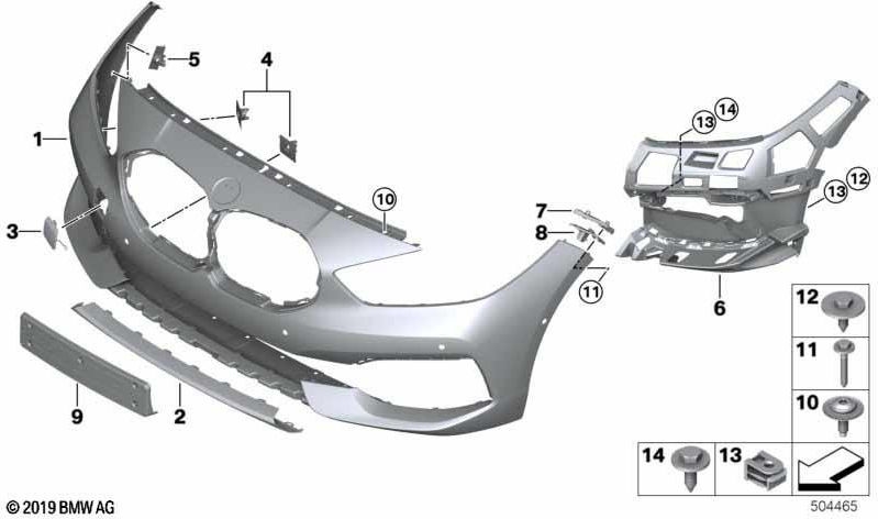 BMW本物のカバーけん引lacse前部（51119463082）| 51119463082