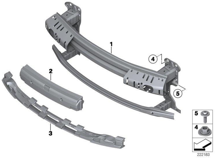 BMW正面の本物のキャリアバンパー（51119801600）| 51119801600
