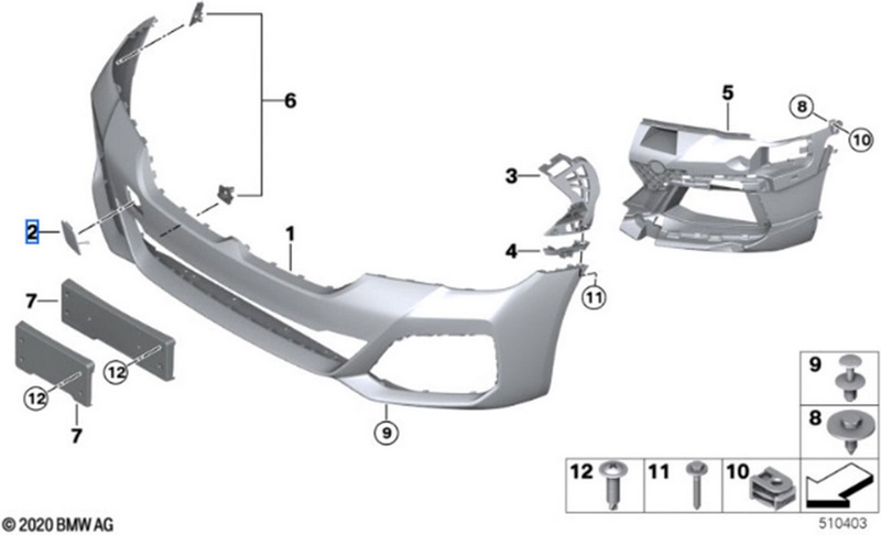 BMW本物のフラップロックは正面にあります（-m-）（51119852446）| 51119852446