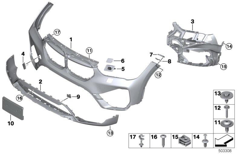 BMW本物のクラッドPDC/PMA（51119883249）| 51119883249