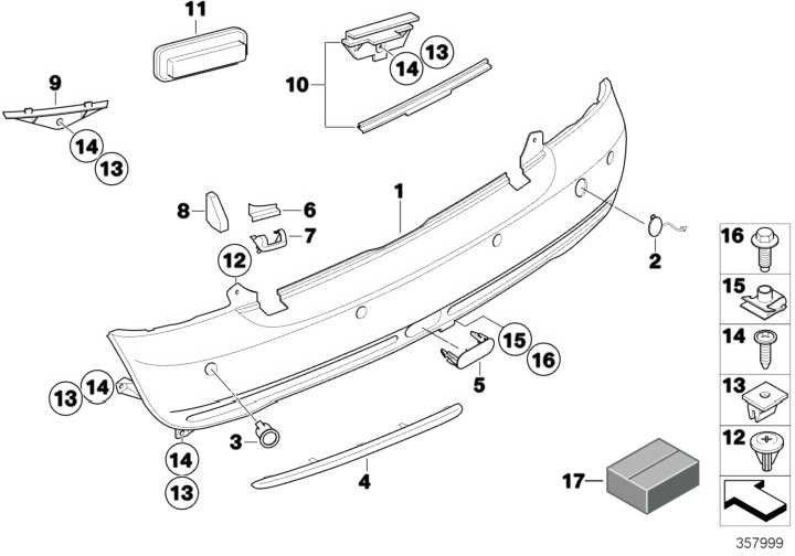 BMW本物のクラッディングバンパーは、背面にプライミングされています（51127127961）| 51127127961